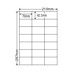 ナナ LDZ21QB 汎用ラベル用紙 A4 1シート=2100枚