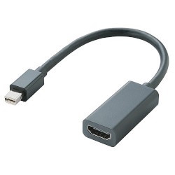 ELECOM AD-MDPHDMIBK Mini DisplayPort-HDMI変換アダプタ