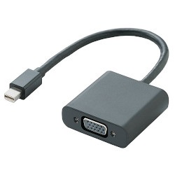 ELECOM AD-MDPVGABK Mini DisplayPort-VGA変換アダプタ