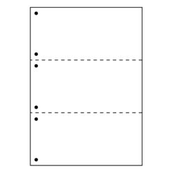 NIPカット紙 A4 3分割 6穴