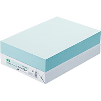 αエコカラーペーパーII AEC-LBA4B ライトブルー A4 500枚 汎用品