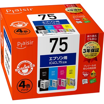 Plaisir BPL-E75-4P インクパック 4色パック 大容量  汎用品