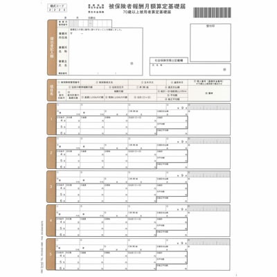 オービック 5164 単票被保険者算定基礎届