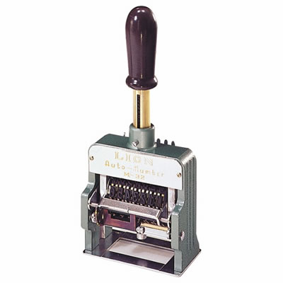 ライオン M32-8 ダンボール用ナンバリング 8桁3様式