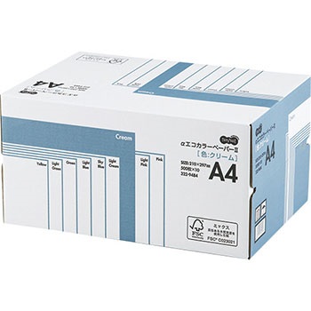 AECCRA4-BX αエコカラーペーパーII A4 クリーム 業務用パック