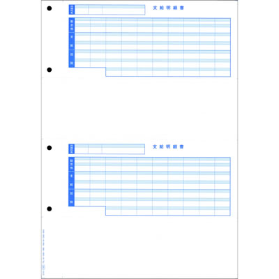 オービック 7202 単票封筒用支給明細書 給与奉行クラウド専用 B4タテ