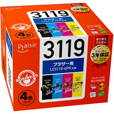 Plaisir BPL-BR3119-4P インク 顔料 4色パック 汎用品