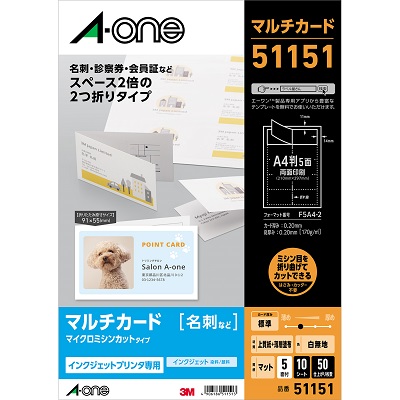 エーワン 51151 マルチカード 多目的サイズ