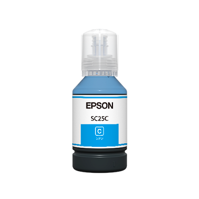 EPSON SC25C インクボトル/シアン 140ml 純正