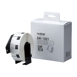 BROTHER DK-1221 DKプレカットラベル 食品表示用 23×23mm 白 /黒文字