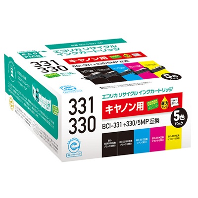 エコリカ ECI-C331-5P リサイクルインク 5色パック