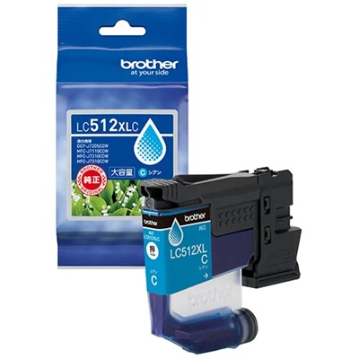 BROTHER LC512XLC インクカートリッジ シアン 大容量 純正