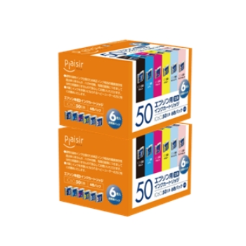 Plaisir PLE-E506PN2-2P インク 6色×2個パック 汎用品